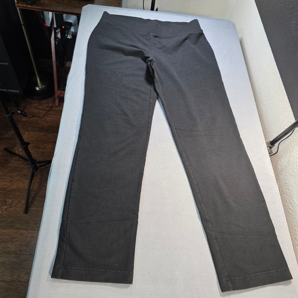 Pure Jill J. Jill Black Pima‎ Cotton Modal Straight Leg Knit Pants Womens Small